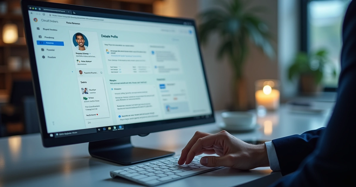Recuperação do Google Meu Negócio: painel do perfil da empresa aberto no computador para conferir os dados Recuperação do Google Meu Negócio: painel do perfil da empresa aberto no computador para conferir os dados